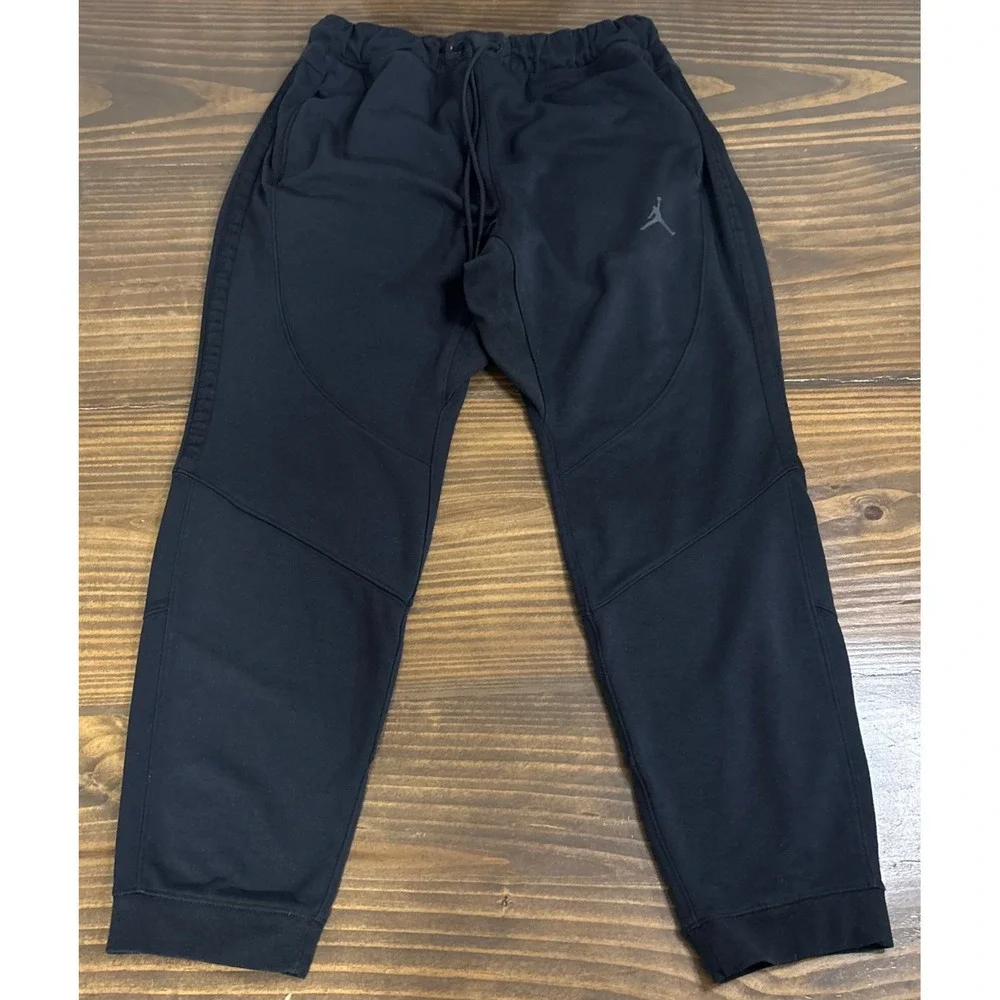 JORDAN Dri FIT Pants Mens XL Black Unlimited Joggers Drawstring Athletic